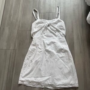 Abercrombie & Fitch white mini dress with tie detail Size S